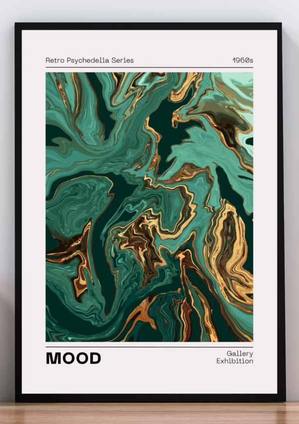 Cuadro mood, retro psychedelia series 1960