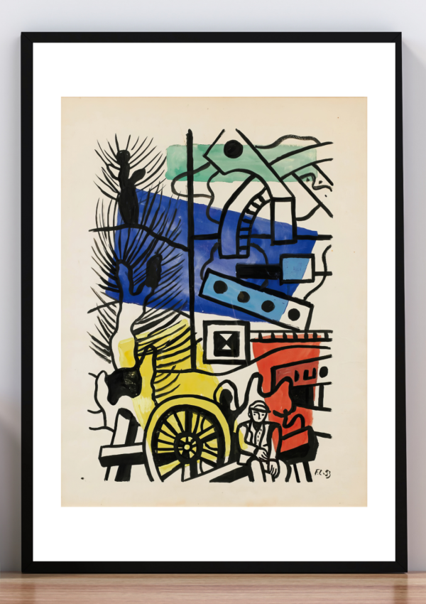 Cuadro el constructor con rueda. Láger 1953