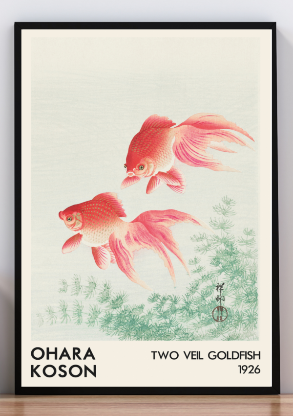 Cuadro two veil goldfish ohara koson 1926