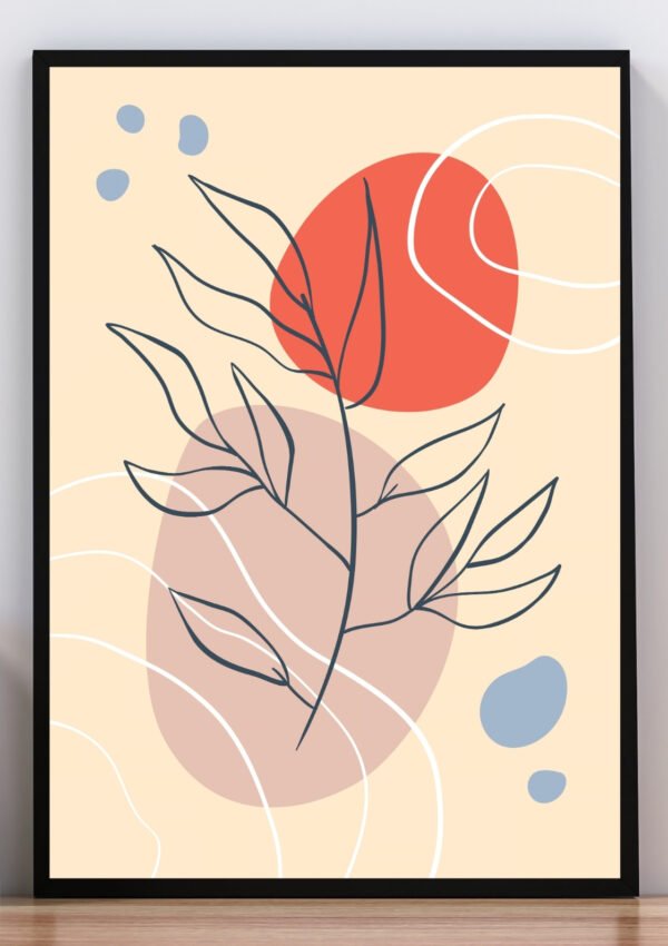 Cuadro hojas abstractas I