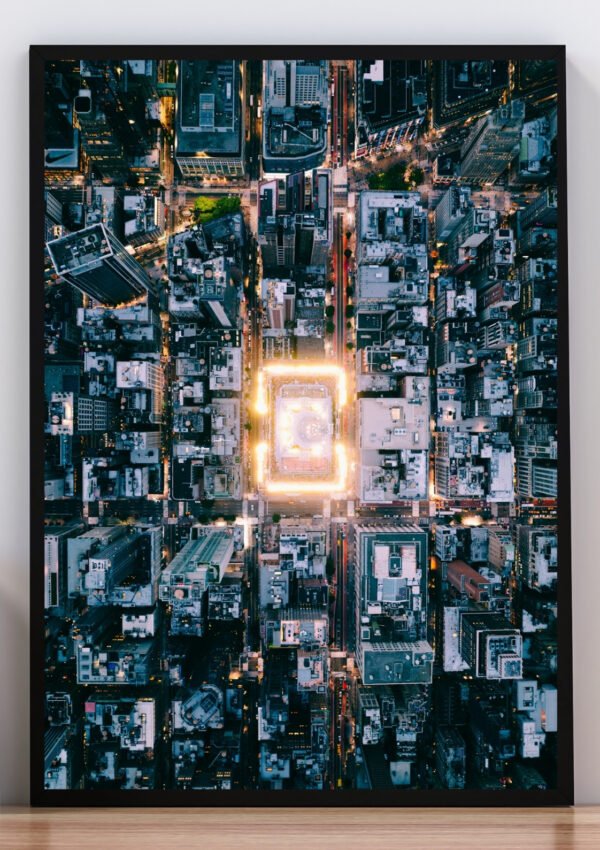 Cuadro estadio iluminado