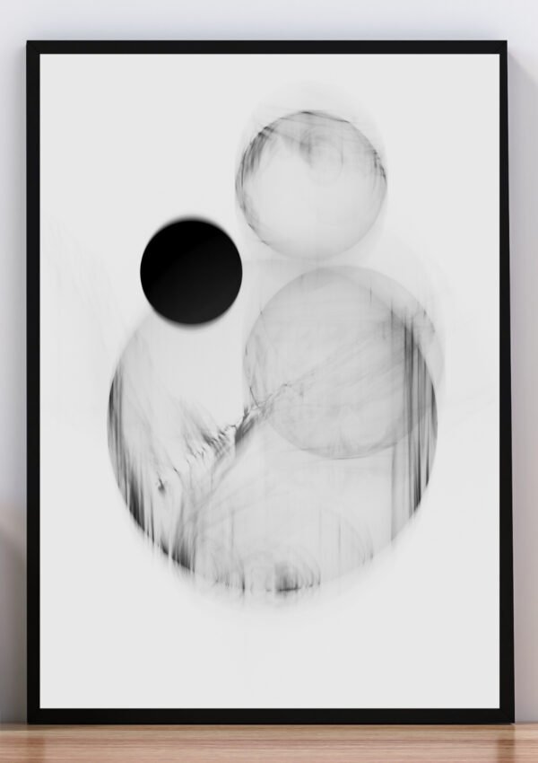 Cuadro foto círculos blanco y negro