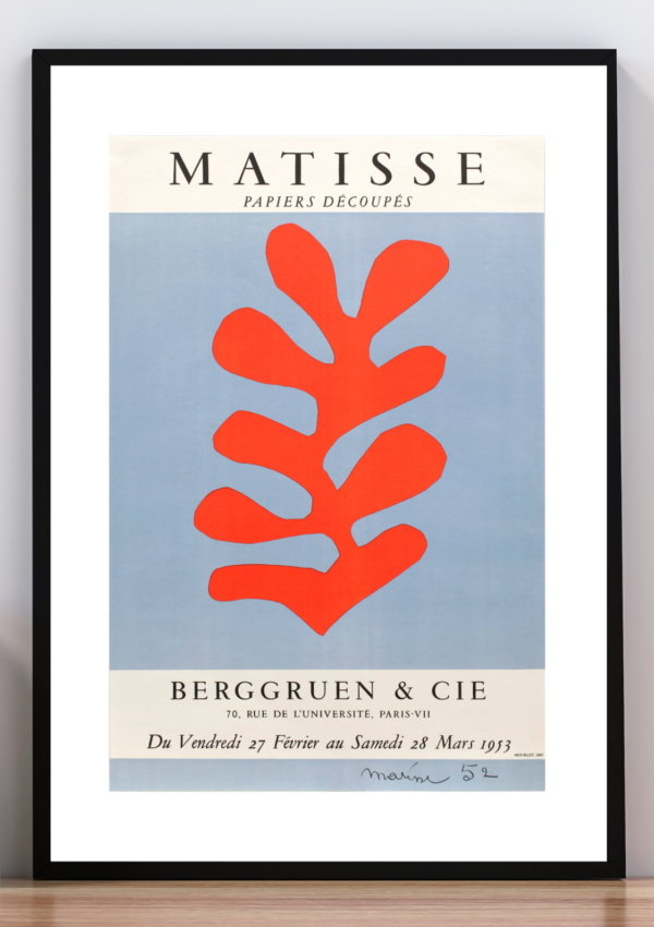Cuadro la parra. Cartel de exposición. Matisse 1952