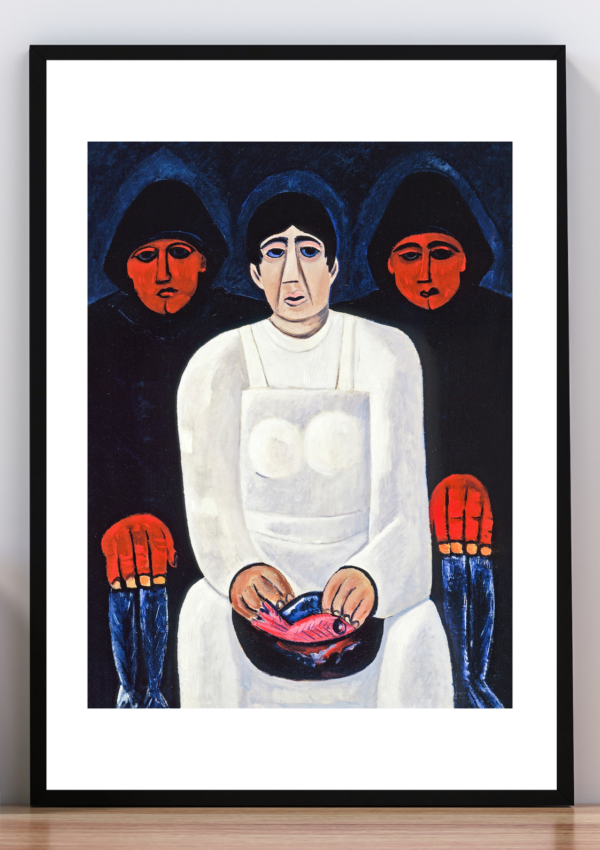 Cuadro the fish vendor. Pedro Figari 1925