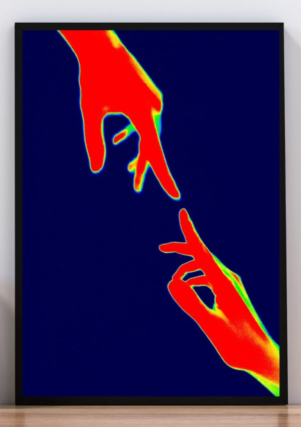 Cuadro efecto termografía manos