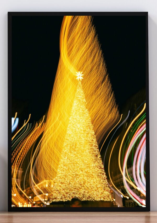 Cuadro foto árbol de luces