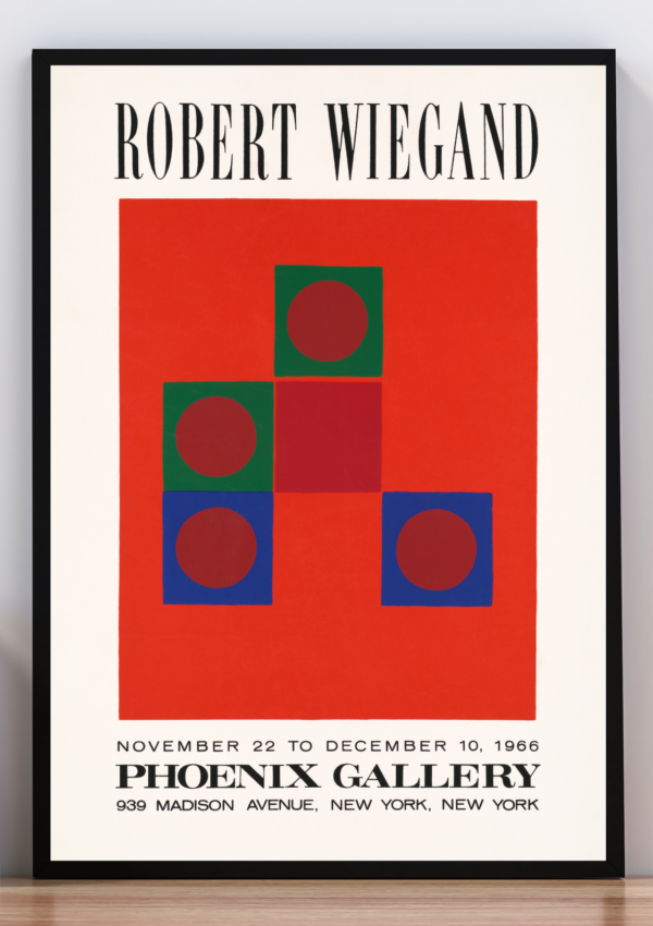 Cuadro cartel para la exposición de Robert Wiegand en la Phoenix Gallery 1966