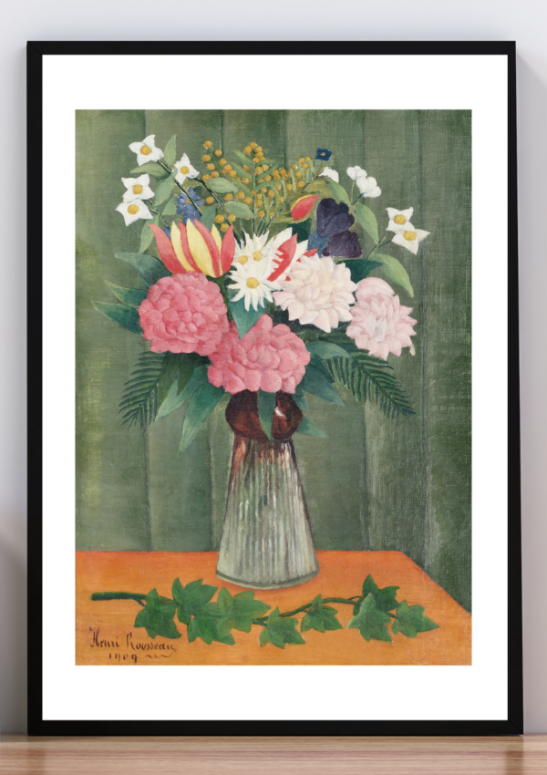 Cuadro Ramo de flores con hiedra. Henri Rousseau 1909