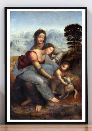 Cuadro la virgen, el niño jesús y santa ana. Leonardo da Vinci 1503