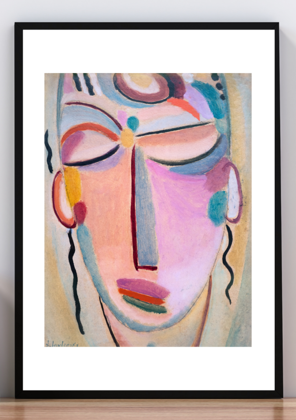 Cuadro Cabeza abstracta puesta de sol. Jawlesnsky 1921