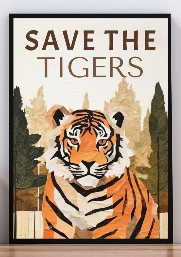 Cuadro ilustración de tigre