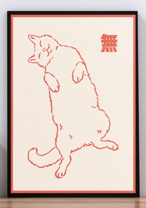 Cuadro ilustración de gatito