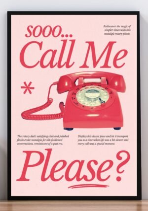 Cuadro poster call me please