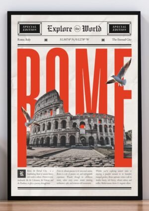 Cuadro poster diario ROME