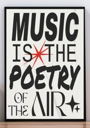 Cuadro poster music is the poetry
