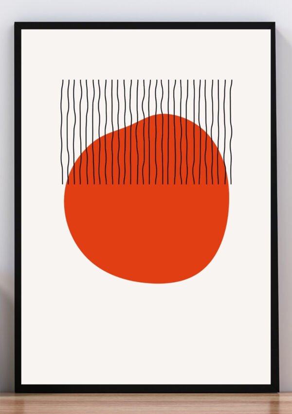 Cuadro Boho rojo y negro I