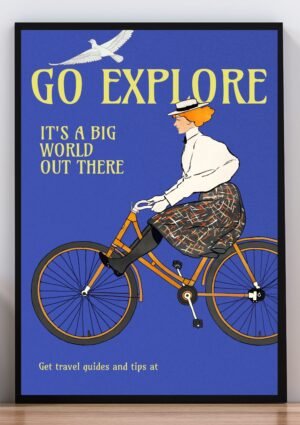 Cuadro poster go explore vintage