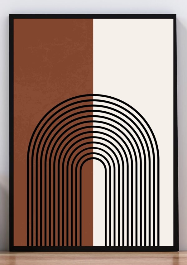 Cuadro boho verde y negro I