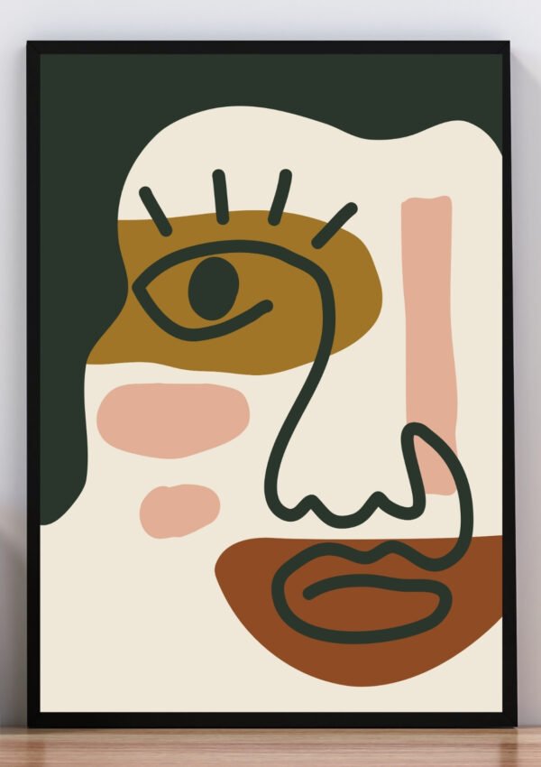 Cuadro rostro abstracto