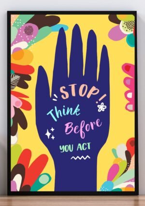 Cuadro think before you act