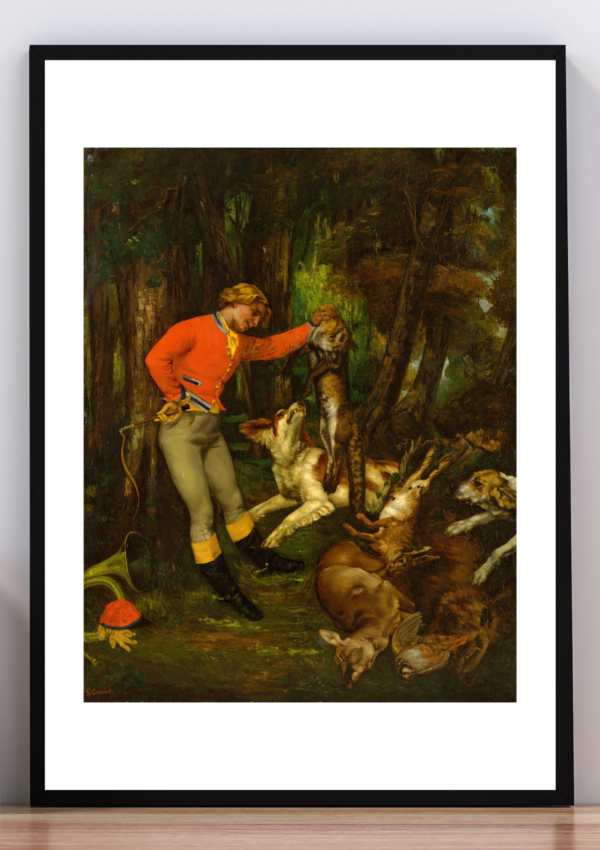 Cuadro After the hunt. Gustave Courbet