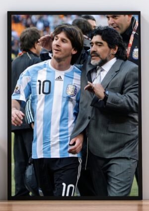 Cuadro Maradona y Messi