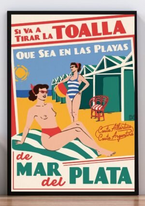 Cuadro Póster Vintage Mar del Plata