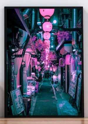 Cuadro foto callejón de Tokio