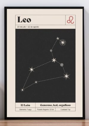 ⁠cuadro constelación leo